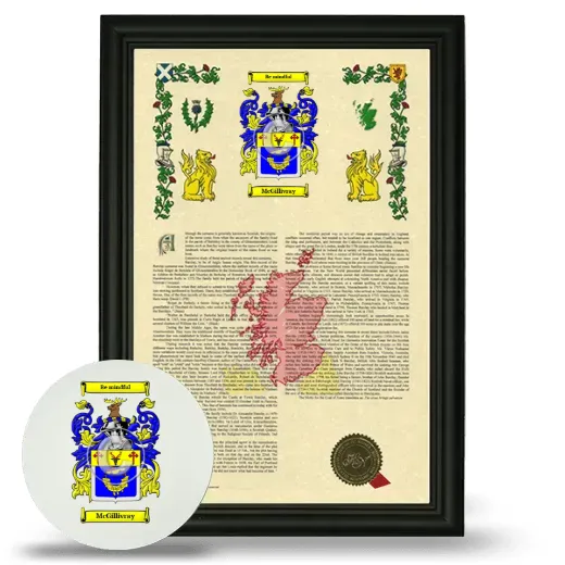 McGillivray Framed Armorial History and Mouse Pad - Black