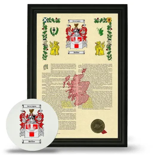 McHee Framed Armorial History and Mouse Pad - Black