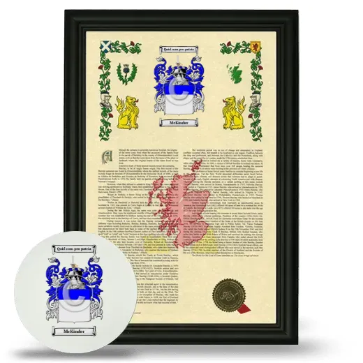 McKinder Framed Armorial History and Mouse Pad - Black