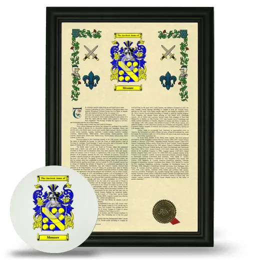 Monner Framed Armorial History and Mouse Pad - Black