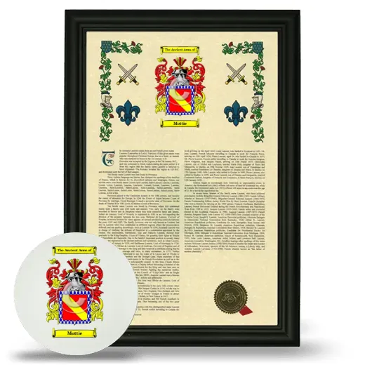 Mottie Framed Armorial History and Mouse Pad - Black