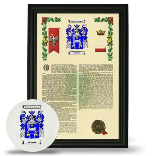 Muraski Framed Armorial History and Mouse Pad - Black