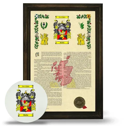 Muthe Framed Armorial History and Mouse Pad - Brown