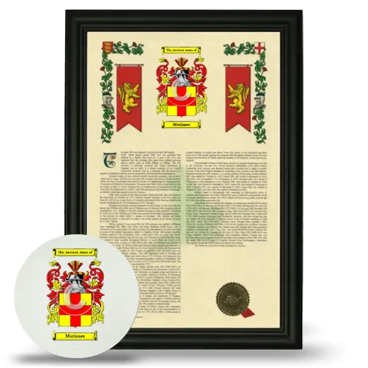 Mutimer Framed Armorial History and Mouse Pad - Black