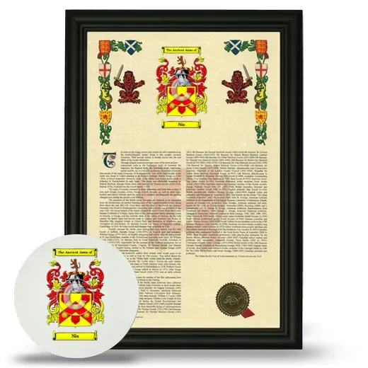 Nix Framed Armorial History and Mouse Pad - Black
