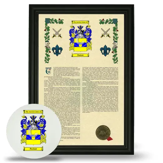 Parisot Framed Armorial History and Mouse Pad - Black