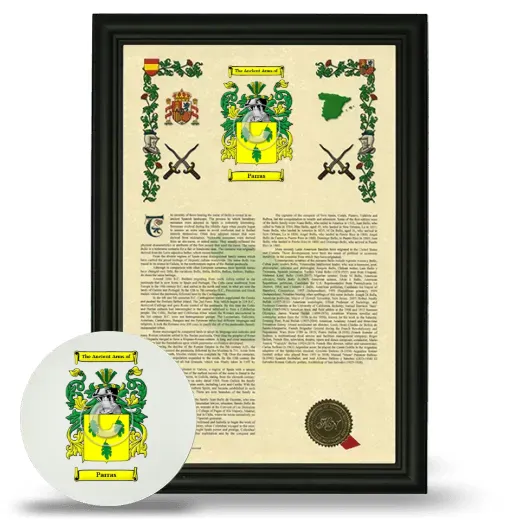 Parras Framed Armorial History and Mouse Pad - Black