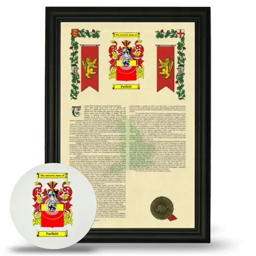 Patfield Framed Armorial History and Mouse Pad - Black