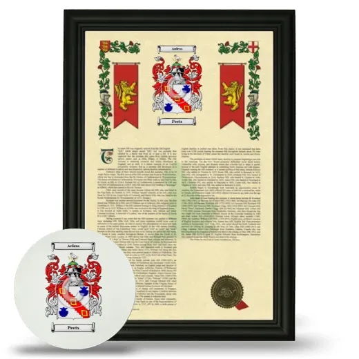 Peets Framed Armorial History and Mouse Pad - Black