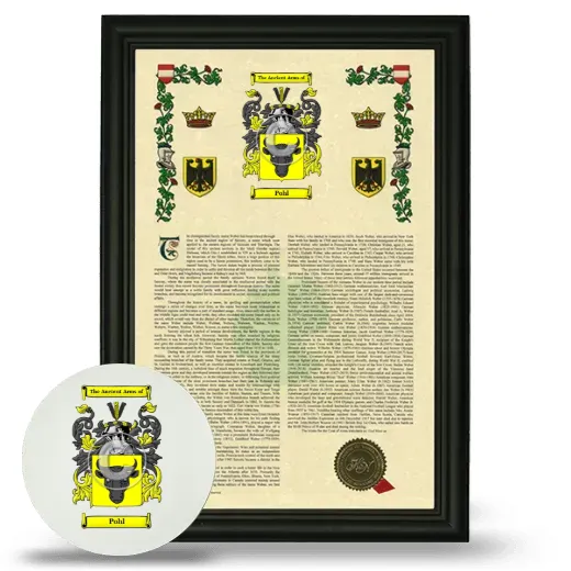 Pohl Framed Armorial History and Mouse Pad - Black