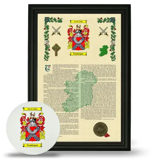 Prendergast Framed Armorial History and Mouse Pad - Black