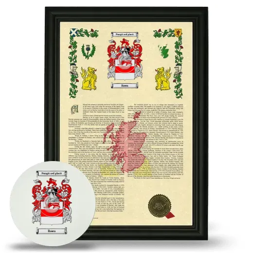 Roen Framed Armorial History and Mouse Pad - Black