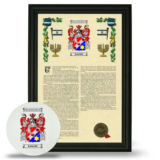 Rothchild Framed Armorial History and Mouse Pad - Black