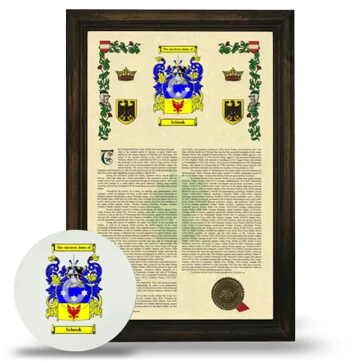 Schenk Framed Armorial History and Mouse Pad - Brown