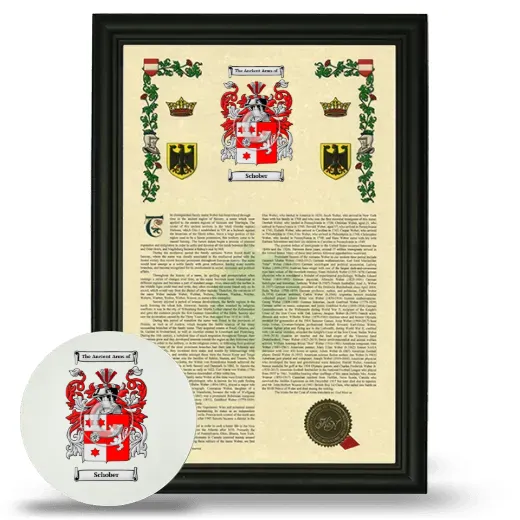 Schober Framed Armorial History and Mouse Pad - Black