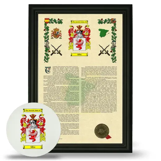Silva Framed Armorial History and Mouse Pad - Black