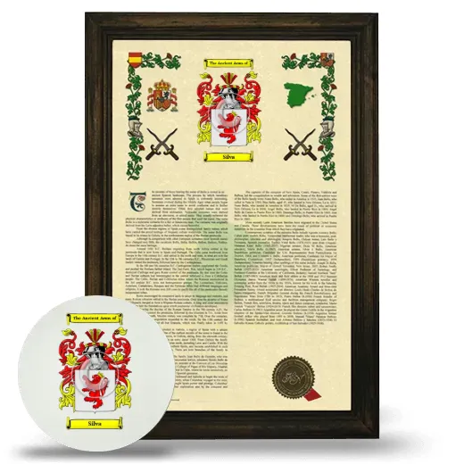 Silva Framed Armorial History and Mouse Pad - Brown