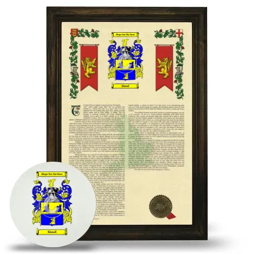 Sissel Framed Armorial History and Mouse Pad - Brown