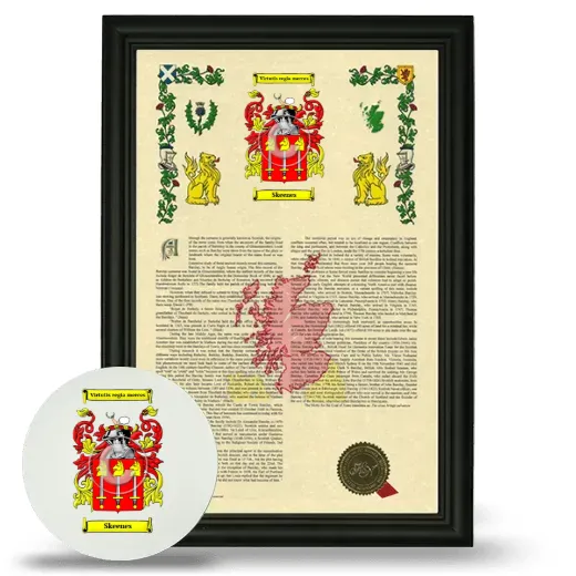 Skeenes Framed Armorial History and Mouse Pad - Black