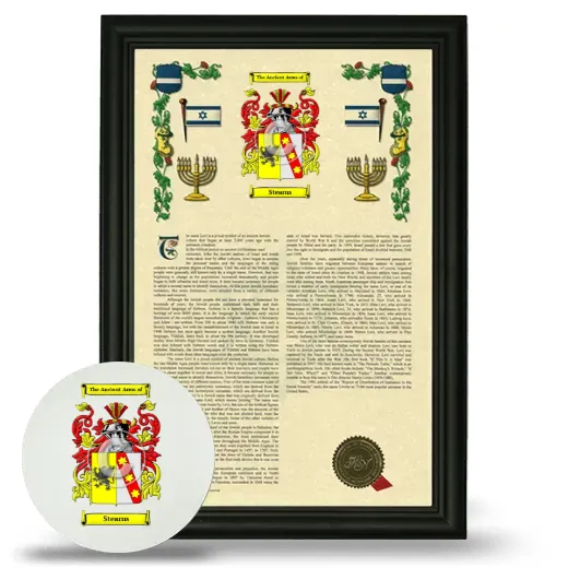 Stearns Framed Armorial History and Mouse Pad - Black