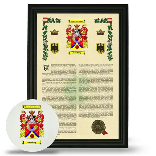 Struebing Framed Armorial History and Mouse Pad - Black