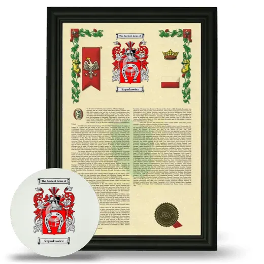 Szymkowicz Framed Armorial History and Mouse Pad - Black