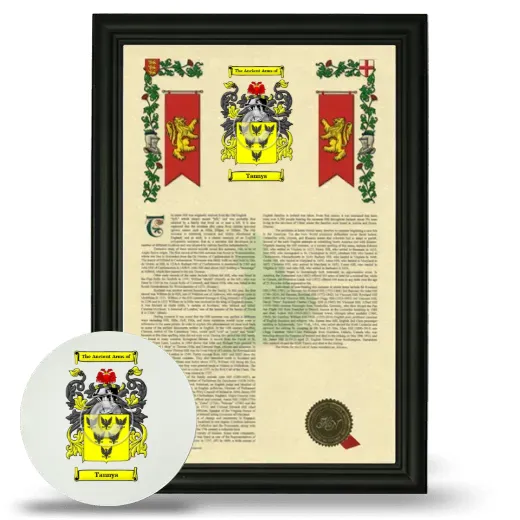 Tannya Framed Armorial History and Mouse Pad - Black