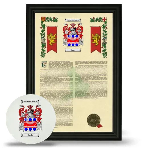 Taply Framed Armorial History and Mouse Pad - Black