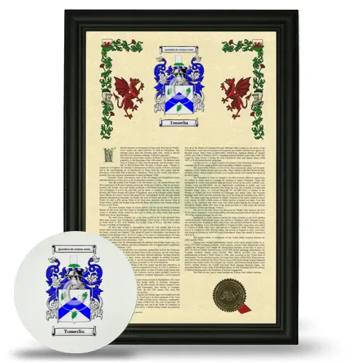 Tomerlin Framed Armorial History and Mouse Pad - Black