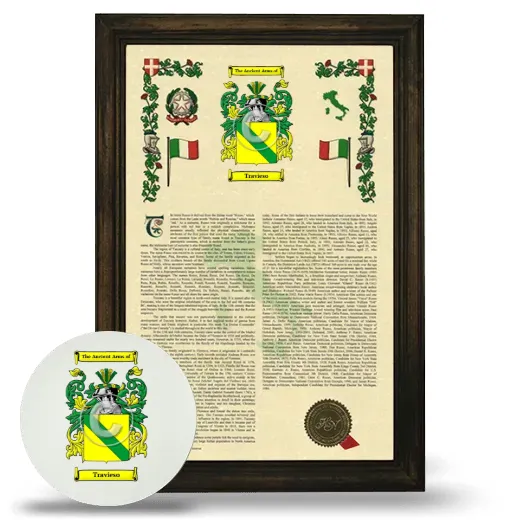 Travieso Framed Armorial History and Mouse Pad - Brown