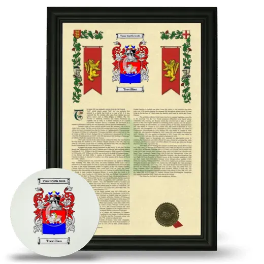 Trevillian Framed Armorial History and Mouse Pad - Black