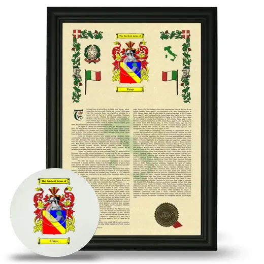 Urso Framed Armorial History and Mouse Pad - Black