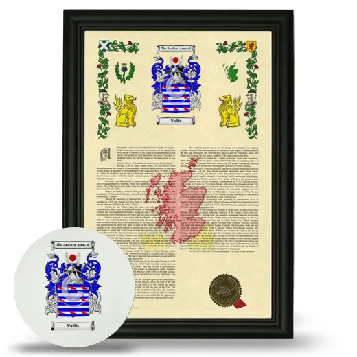 Vallis Framed Armorial History and Mouse Pad - Black