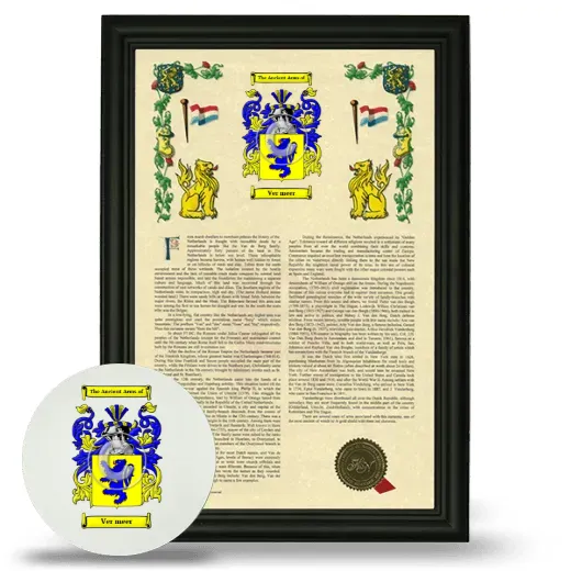 Ver meer Framed Armorial History and Mouse Pad - Black