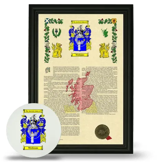 Werkman Framed Armorial History and Mouse Pad - Black