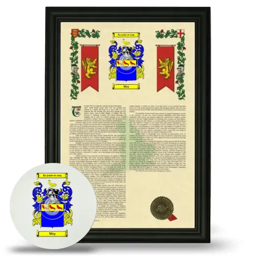Wry Framed Armorial History and Mouse Pad - Black