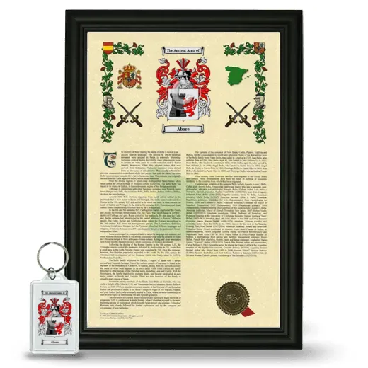 Abare Framed Armorial History and Keychain - Black