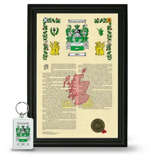 Abee Framed Armorial History and Keychain - Black
