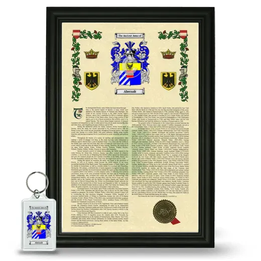 Abersolt Framed Armorial History and Keychain - Black