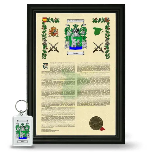 Aceiro Framed Armorial History and Keychain - Black