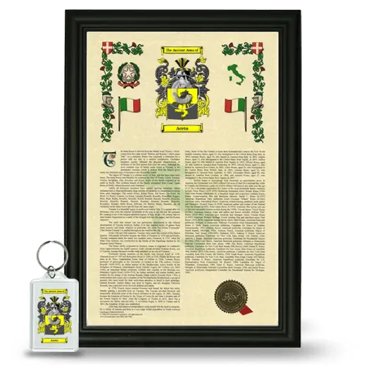 Aceto Framed Armorial History and Keychain - Black