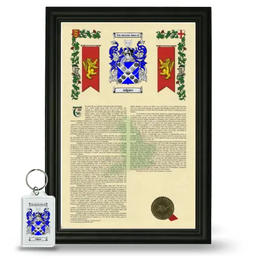 Adgate Framed Armorial History and Keychain - Black