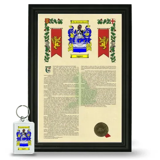 Aggace Framed Armorial History and Keychain - Black