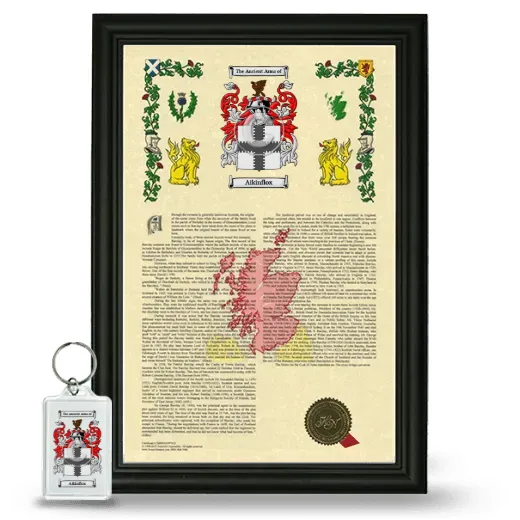Aikinflox Framed Armorial History and Keychain - Black