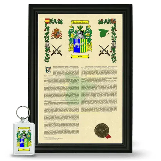 Al'far Framed Armorial History and Keychain - Black