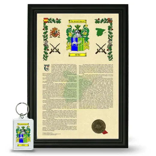 Al-far Framed Armorial History and Keychain - Black