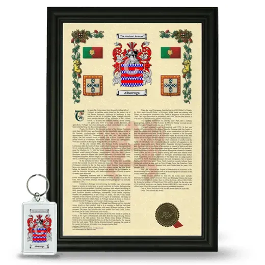 Albarenga Framed Armorial History and Keychain - Black