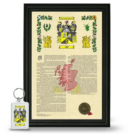 Allaf Framed Armorial History and Keychain - Black
