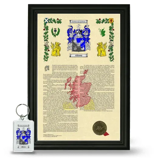 Allawey Framed Armorial History and Keychain - Black