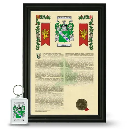 Allbones Framed Armorial History and Keychain - Black